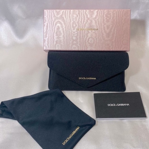 Dolce & Gabbana Eyeglass Sunglass Black Hard Case Magnetic Flip in Pink Box NEW - Picture 1 of 7